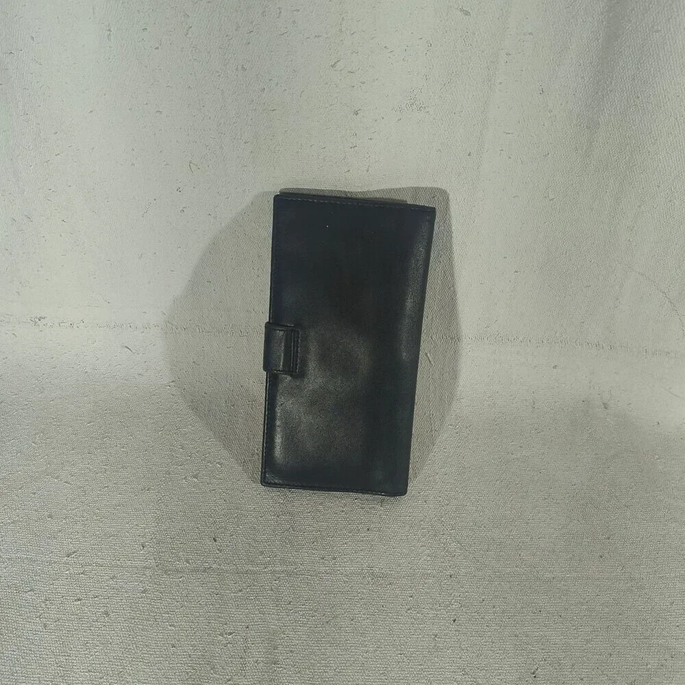 Leather Black Quad Fold Wallet by The Sak